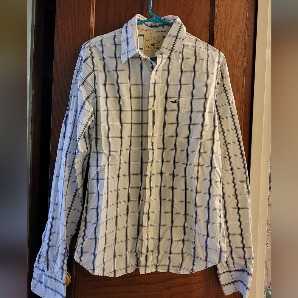 Men's Hollister Long Sleeve Button Down Shirt Size Medium